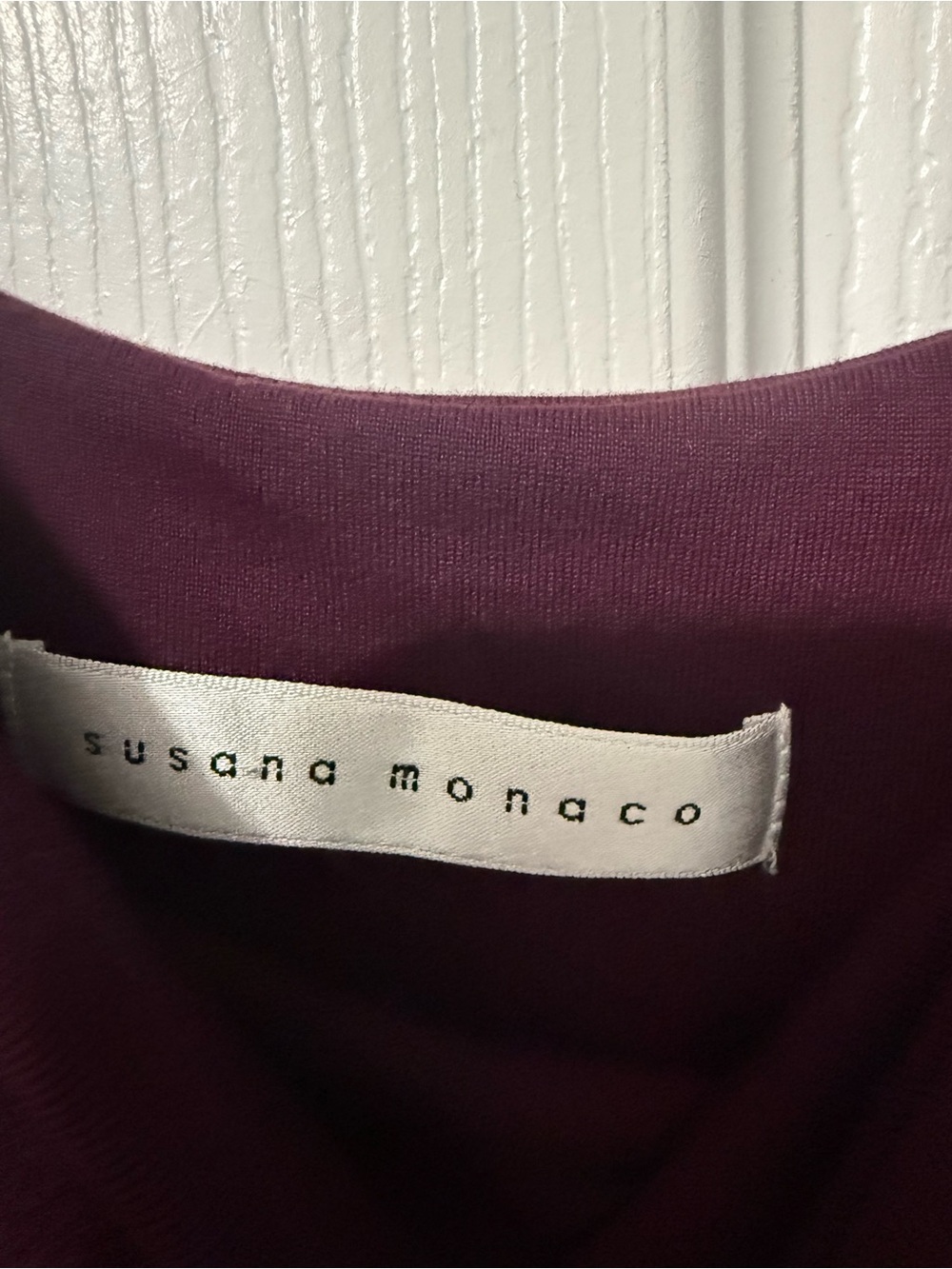 Susana Monaco Pleated Fit and Flare Scoop Neck Dress- L - Picture 4 of 5
